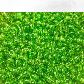 Бисер чешский круглый preciosa 10/0, салатовый прозрачный (50220), 50 грамм