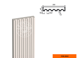 Рифленое тело фасадной пилястры из пенополистирола с покрытием LEPNINAPLAST-FASAD (Лепнинапласт-фасад) ПЛВ-250/5