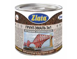 Грунт-Эмаль по РЖАВЧИНЕ 3в1 "Zlata"  синяя  1,8 кг.