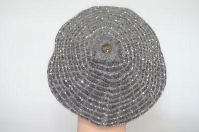 Vizio Collezione женский берет Италия 6937 серого цвета