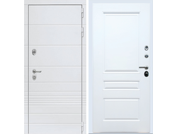 Входная белая дверь Трендо ФЛ 243