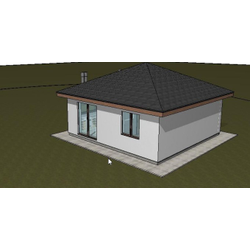 Одноэтажный дом с двумя спальнями 60м² (S38)