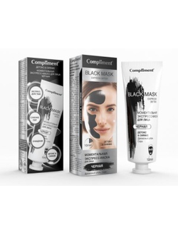 Compliment Black Mask Моментальная экспресс-Маска для Лица ЧЕРНАЯ Детокс&Сияние 80мл