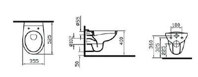 Комплект: сиденье с микролифтом VitrA Normus, панель смыва, цвет хром, 9773B003-7200