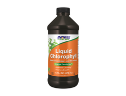(NOW) LIQ CHLOROPHYLL & MINT  - (16 OZ) - (473 мл)