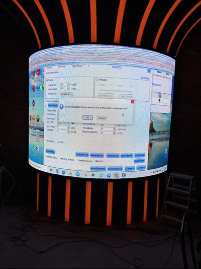 Радиусный кабинет для светодиодного экрана