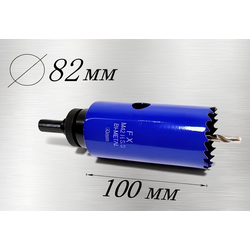 коронка биметаллическая диаметр 82 мм глубина 100 мм