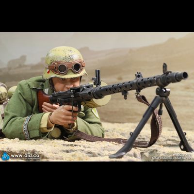 Немецкий пулеметчик африканского корпуса Биалас - КОЛЛЕКЦИОННАЯ ФИГУРКА 1/6 WWII German Africa Corps WH MG34 Gunner  – Bialas (D80158) -  DID
