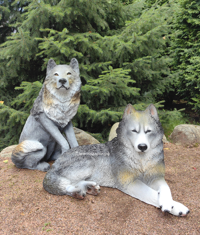 Волк  68*57см  6,5кг   полистоун Россия  5226/012026**