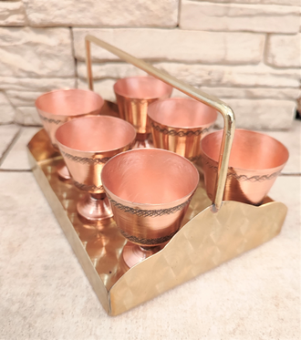 Медный набор с рюмками арт.311