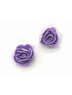 Цветы из фоамирана с сеточкой 25 мм цвет сиреневый (200 штук)