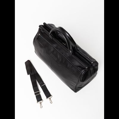 Кожаный саквояж Otranto black (арт. 4006-01)