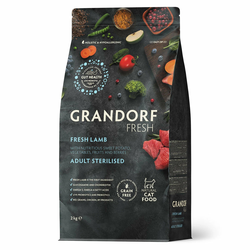Grandorf Fresh для стерилизованных кошек и кастрированных котов с ягненком и бататом, 2 кг