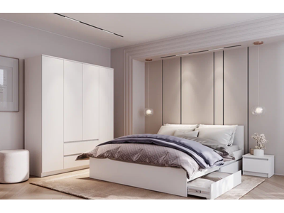 Спальный гарнитур «Симпл» Белый (BTS)