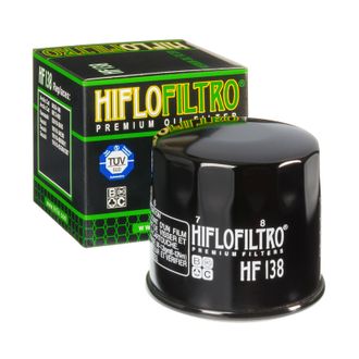 Масляный фильтр HIFLO FILTRO HF138 для Arctic Cat TRV 400/500/550/650/700, H1 550/650/700, Bearcat Z1// Kawasaki KLV1000// Suzuki KingQuad 400/450/500/750// Kymco// Bimota// Aprilia// Sachs// Cagiva Motorcycle