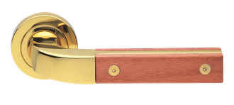 Дверные ручки Morelli Luxury &quot;TREE&quot; OTL/PERO Цвет - Золото со вставкой ГРУШИ
