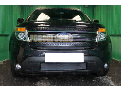Защита радиатора Ford Explorer 2010-2015 black низ PREMIUM