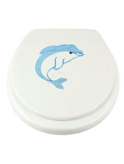 Сиденье для унитаза SXL-2040 "дельфин" (белый)