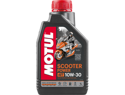 Масло моторное для 4-x тактных двигателей Motul 10W30 SCOOTER POWER 4T MB SN/MB - 1 Л (105936)