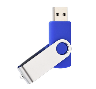 USB FLASH-КАРТА под нанесение пластик-металл UL101P 4 GB СИНИЙ