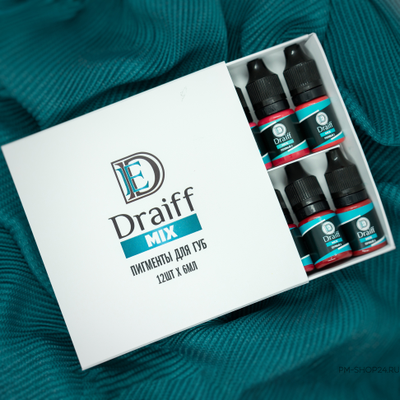 Минисет ПИГМЕНТЫ для губ Draiff Mix 12 шт. по 6 мл. - pm-shop24.ru