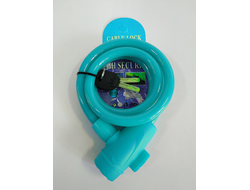 Замок велосипедный 12*1200мм, (голубой)