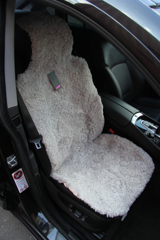 Накидка из кусков овчины на сиденье автомобиля короткий ворс (РОССИЯ)