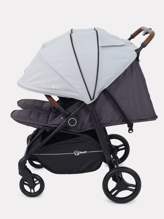 Коляска прогулочная для двойни Rant Twinny Soft Grey