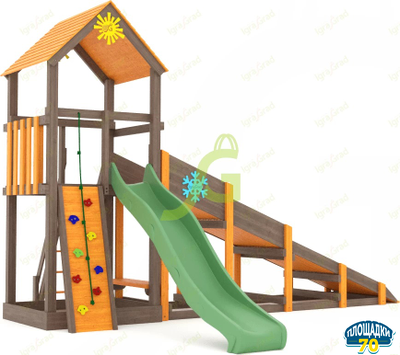 Всесезонная площадка IgraGrad С Tower со скалодромом SF2