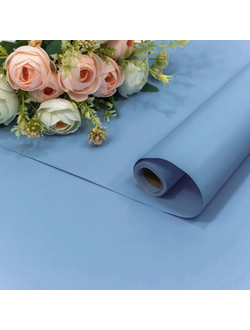 Пленка матовая "Корейская" 58см*10м Светло-синий ПР28/48