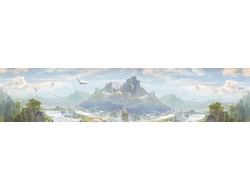 М-07 ГОРЫ ПРИРОДА Матовый кухонный фартук  2800х600х6мм  ALBICO