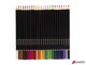 Карандаши цветные BRAUBERG «Artist line», 24 цвета, черный корпус, заточенные, высшее качество. 180565