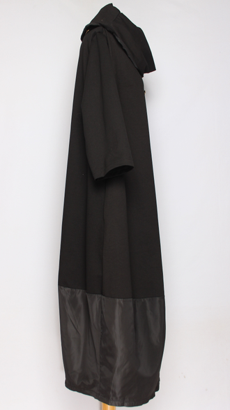 ПЛАТЬЕ трикотажное "Ворот хомут" чёрное  р.54