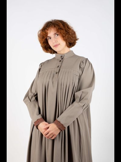 Платье «Поморское» Оливковое - шерсть смесовая