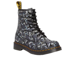 Ботинки Dr Martens 1460 Pascal Butterfly Print Suede Grey