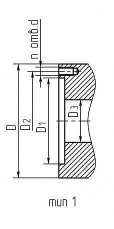 Габариты патрона токарного 4-х кулачкового 160 мм 4-160.05.14