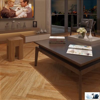 Керамогранит Belani Тайга GP Натуральный 594 х 147 мм под дерево Береза керамика. Интерьер гостинной