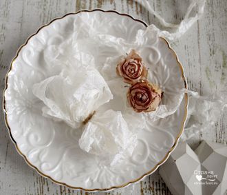 Шебби-лента Белый мел, 2 метра