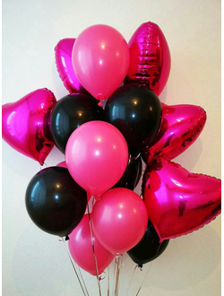 Набор шаров с гелием "Сочный черный"