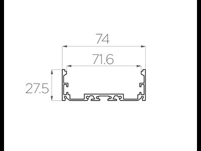 Алюминиевый профиль 4L-7427-S ANOD