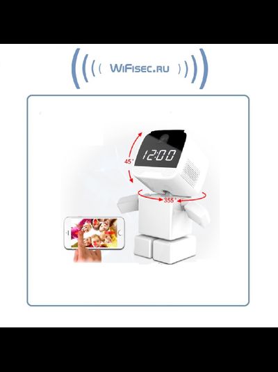 DE-WMrobot-clock Видеоняня WiFi-LAN видеокамера моторизированная с DVR, HD 960 p (cam360)
