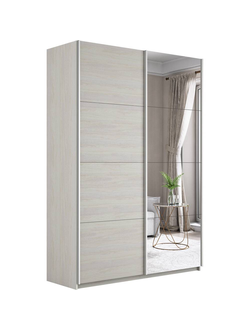 Шкаф-купе "ПРАЙМ Е 1" 2-х дверный (фасад дсп/зеркало)1,2 /1,4/1.6  м