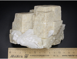 Кальцит, Кварц молочный, Россия, Дальнегорск (105*72*60 мм, 512 г) №26042