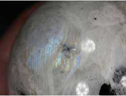 Шар Лунный камень, Турмалин чёрный (шерл), Индия (54 мм, 231 г) №35328