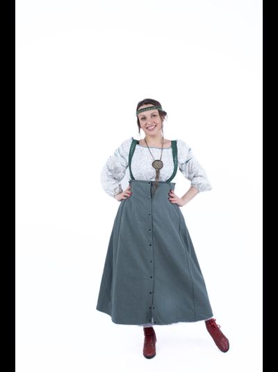 Подгрудный сарафан со складками - тайга