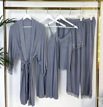 Домашняя одежда Виктория Сикрет 5в1 цвет серый