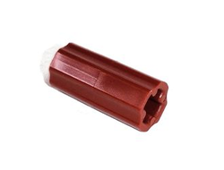 Technic, Axle Connector 2L Smooth with x Hole + Orientation, Dark Red (6538c / 6331093)