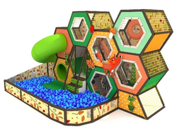 Детский игровой лабиринт «Соты» 4,68х1,98х3,18м.