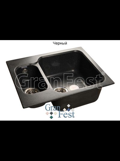 Керамическая мойка Granfest Гранфест STANDART GF-S615K реверсивная 2 секционная мойка