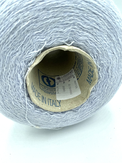 LINSIEME art. MATIS  (Линсиеме арт. Матис) 90% Merinos Extrafine Supergeelong (Меринос экстрафайн), 10% Сashmere (Кашемир) Nm. 2/30 1500 метров в 100 гр. цв. 2280 бледно-голубой меланж